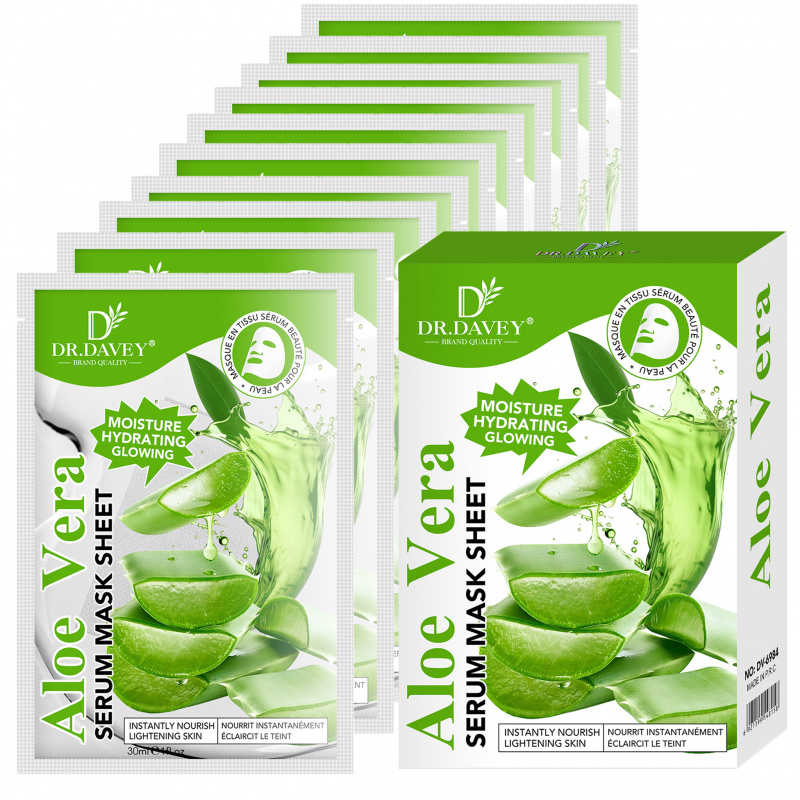 Face Mask Storage Box - Aloe Vera Serum Gesichtsmaskenblatt Gesichtspflege Feuchtigkeitsspendend