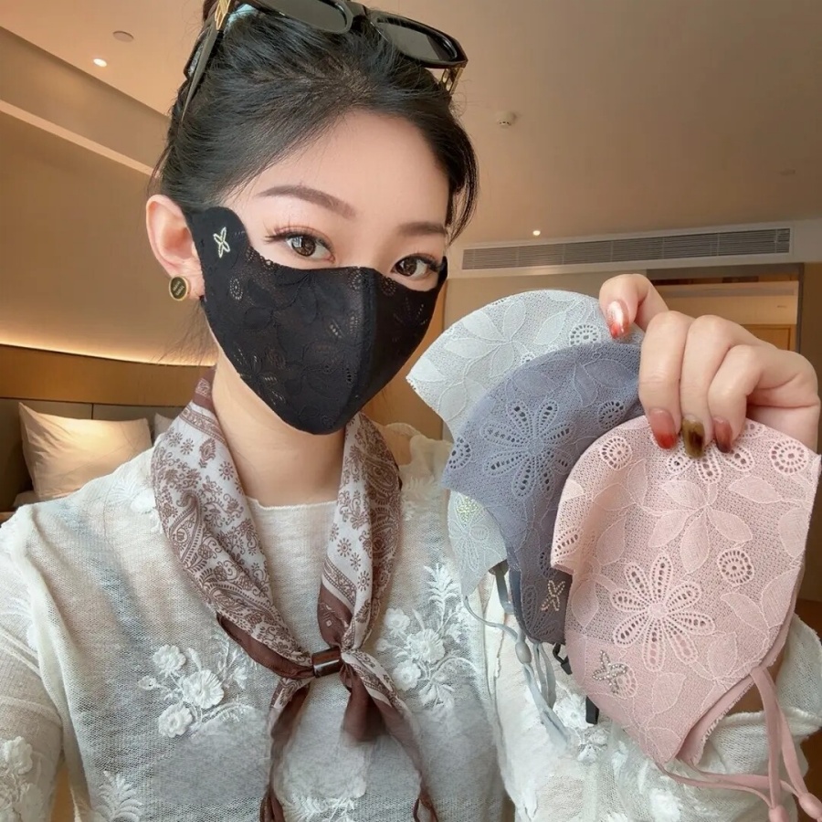 Cloth Face Mask Washable - Spitzen-Augenschutzmaske – Dreidimensionale, leichte, atmungsaktive Damenmaske,