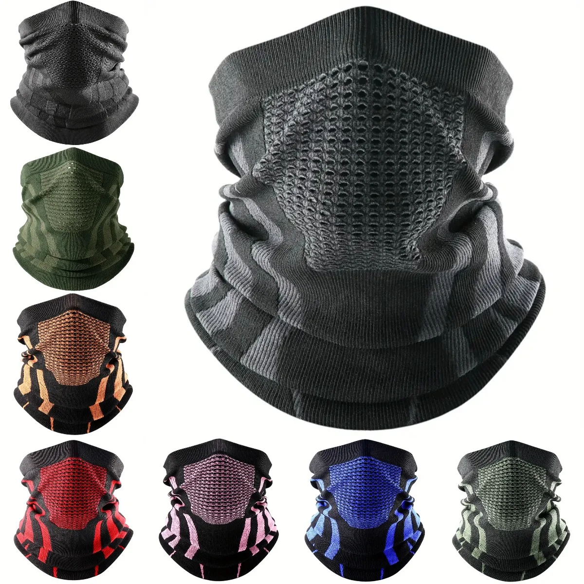 Sports Mask Breathable - Farben Winter Atmungsaktiv Bequemer Thermo-Strickschal Gesichter