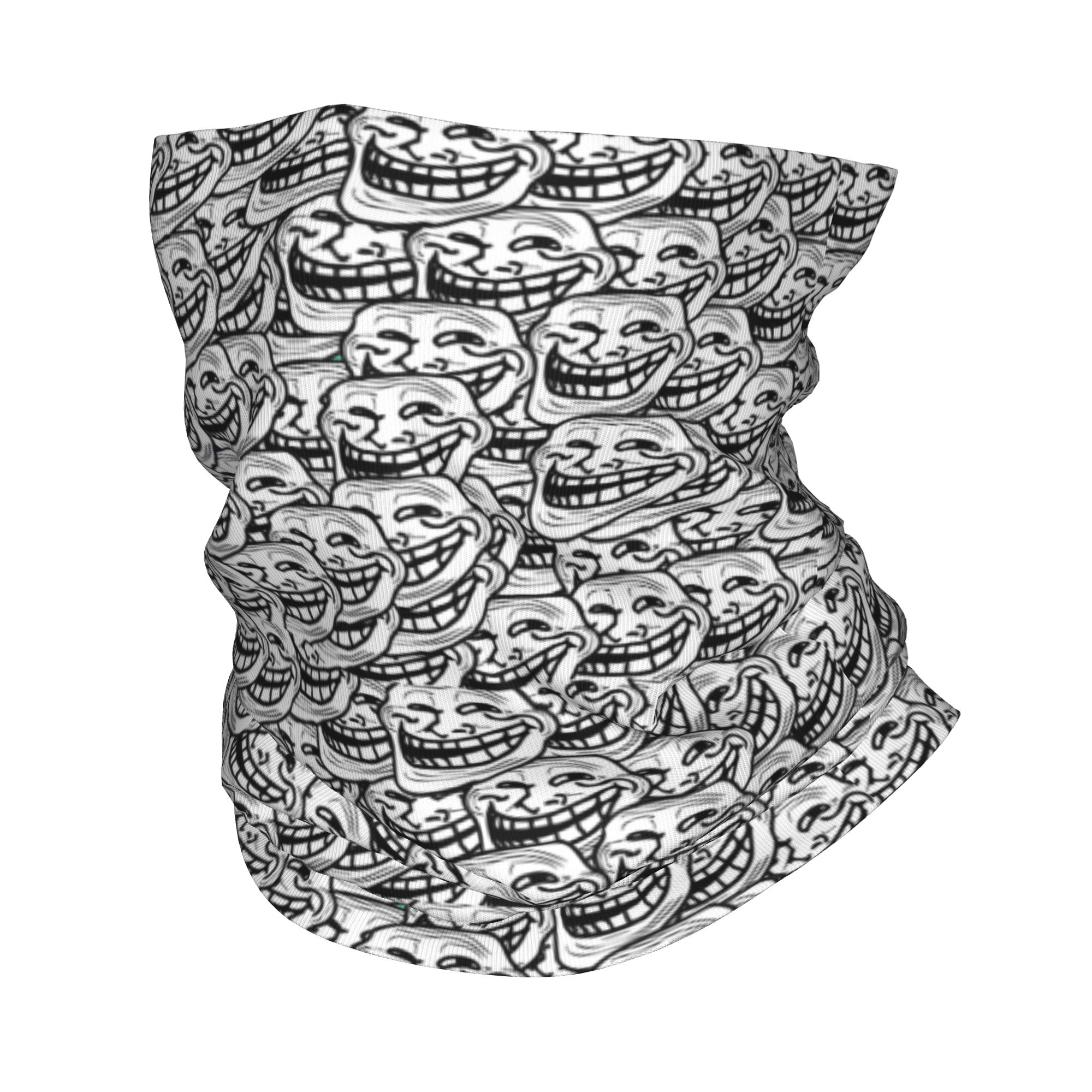 Neck Gaiter Face Cover - Lustige Anime Troll Face Quest Video