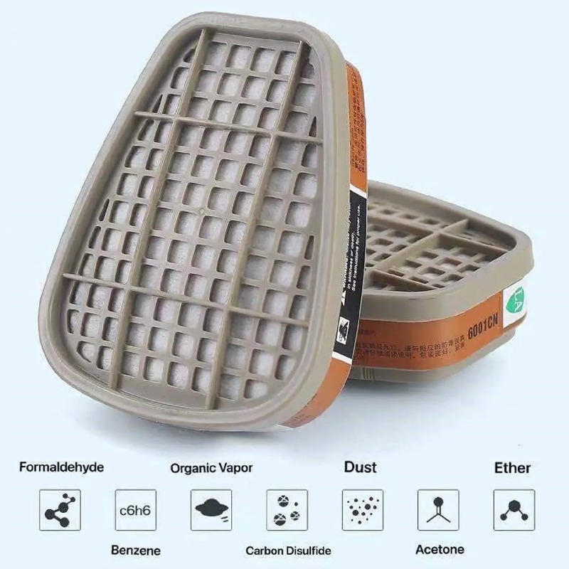 Dust Mask Construction - Aktivkohle 6001 Filterpatronen 5N11 Baumwollfilter Ersatzzubehör
