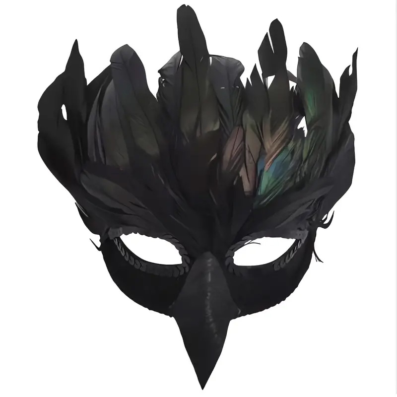 Respirator Half Face - Schwarze Feder Rabe halbe Gesichtsmaske Cosplay
