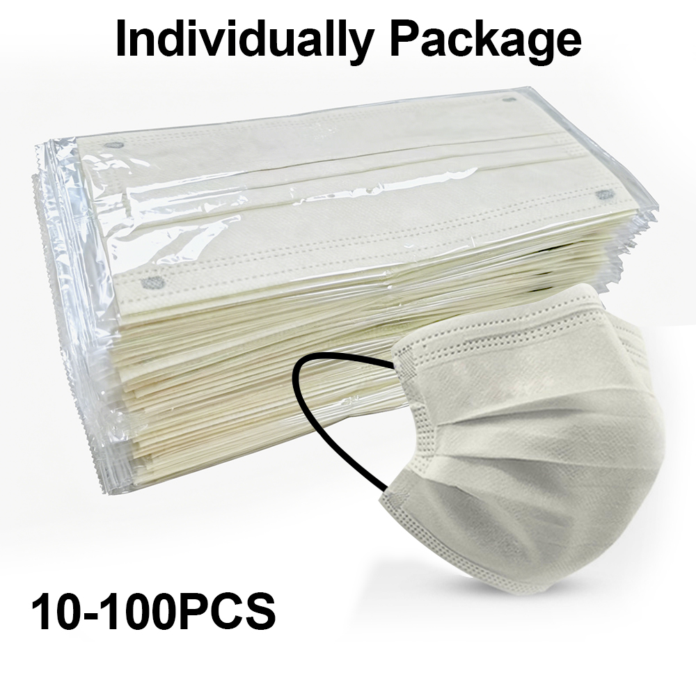 Disposable Mask Blue - 10–100 Stück Einweg-Masken für Erwachsene, einzeln