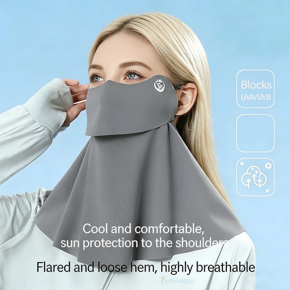 Sports Mask Breathable - UPF50+ kühlende Sonnenschutz-Gesichts- und Halsmaske, atmungsaktive,