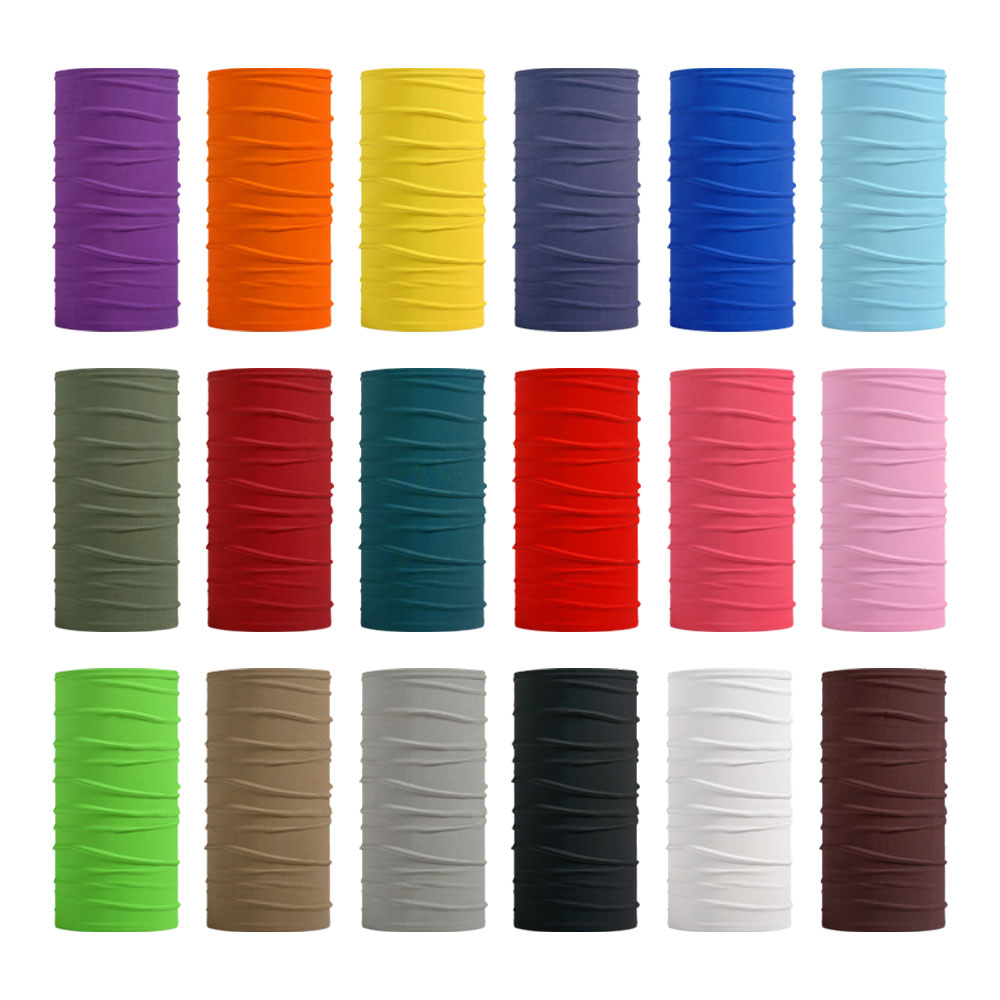 Neck Gaiter Face Cover - Nahtlose einfarbige Bandanas für Männer und