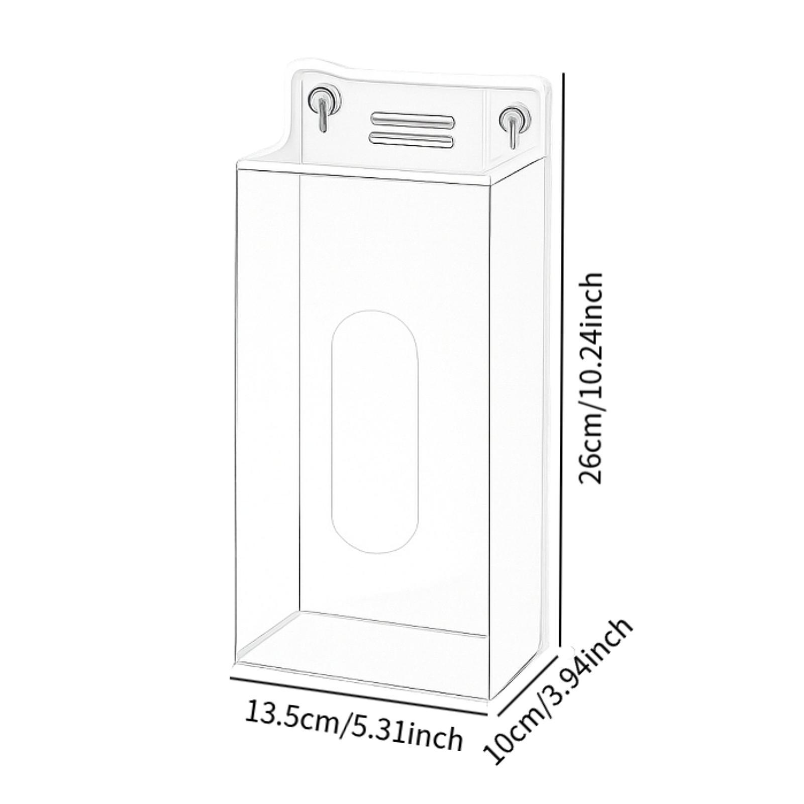 Face Mask Storage Box - Acryl-Handschuhbox-Halter zur Wandmontage, einfache Installation, vielseitiger