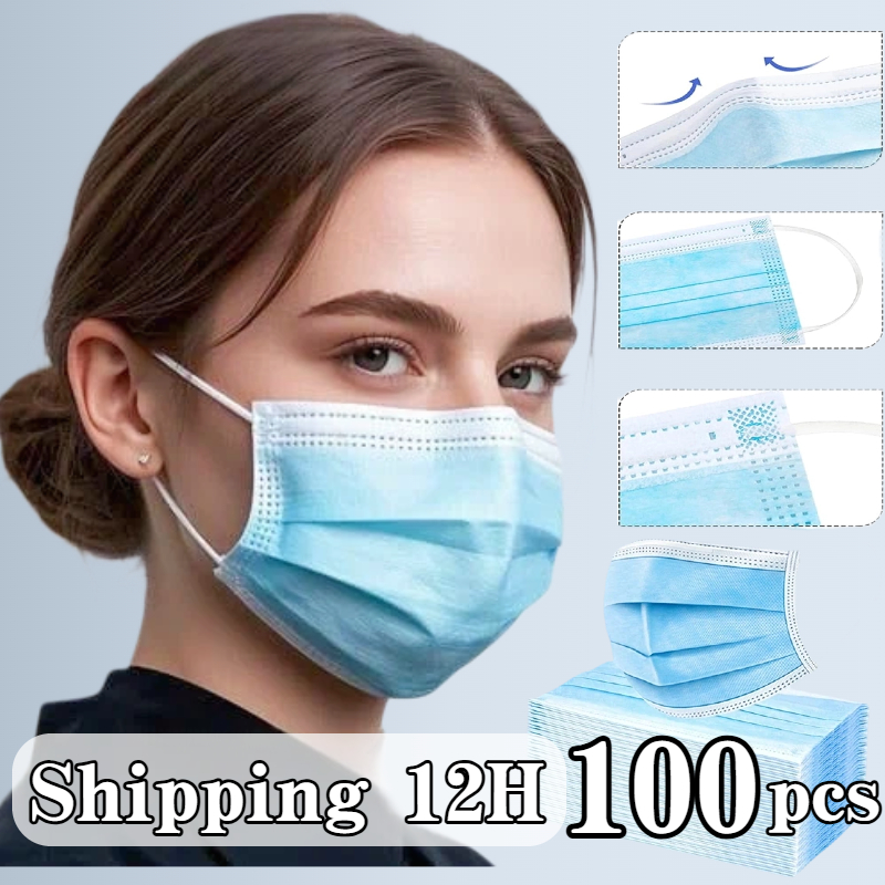 100 Stück blaue Einweg-Schutzm – Disposable Mask Blue Bewertung und Preis