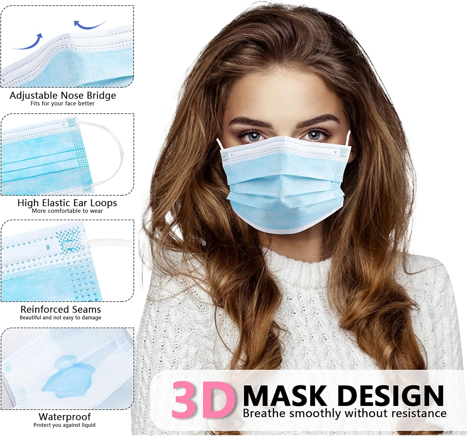 100 Stück blaue Einweg-Schutzm – Disposable Mask Blue Bewertung und Preis