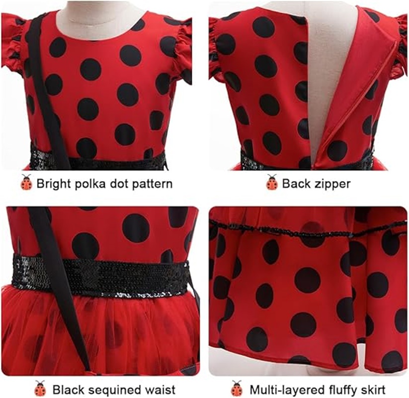 Mädchen Cosplay Kostüm Polka D – Kids Face Mask Bewertung und Preis