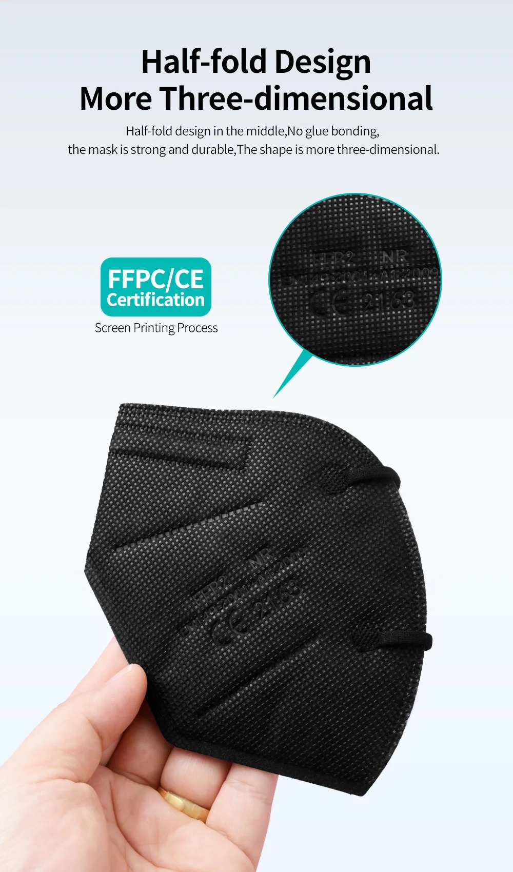 5-lagige FFP2-Masken CE-Zertif – Black Face Mask Pack Bewertung und Preis