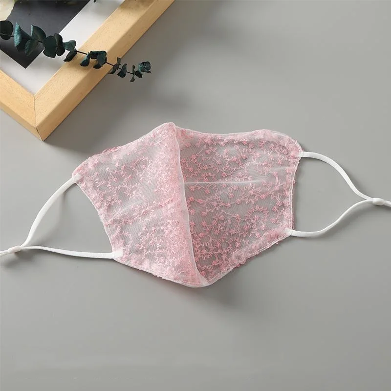 1/2 Stück schwarz-weiße Spitze – Cloth Face Mask Washable Bewertung und Preis