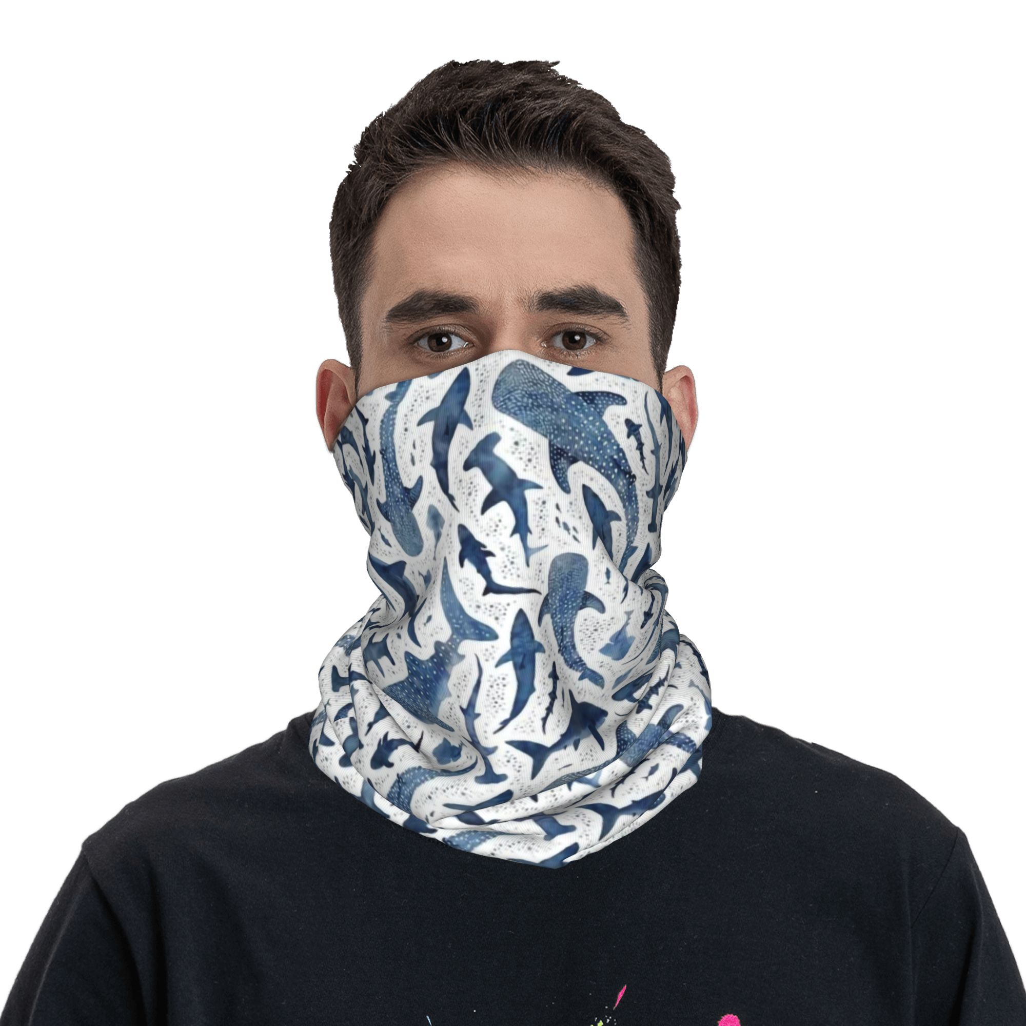 Benutzerdefinierte blaue Aquar – Neck Gaiter Face Cover Bewertung und Preis