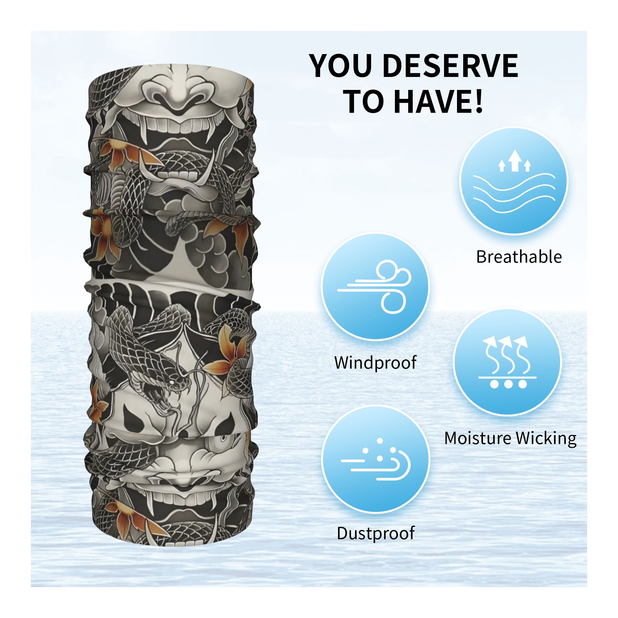 Benutzerdefinierte Samurai Oni – Neck Gaiter Face Cover Bewertung und Preis