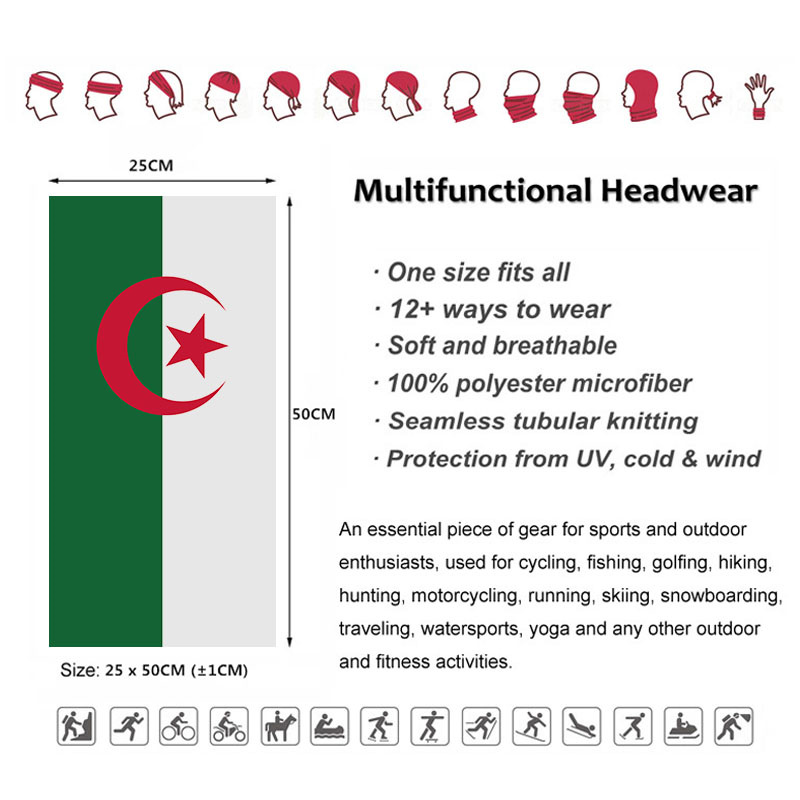 Algerien-Flagge, bedruckt, Ban – Neck Gaiter Face Cover Bewertung und Preis