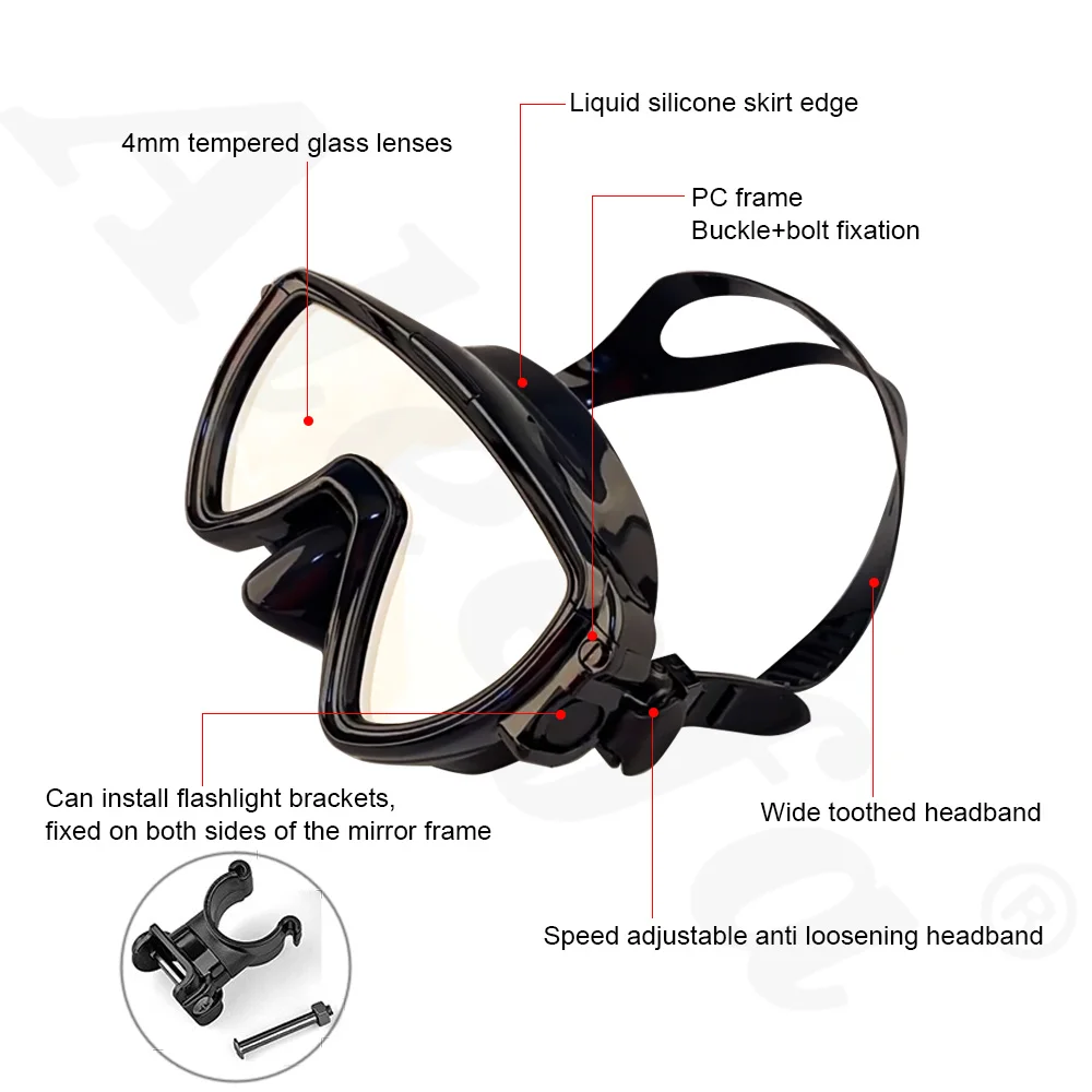 Tauchmaske mit Taschenlampe ha – Silicone Mask Bracket Bewertung und Preis